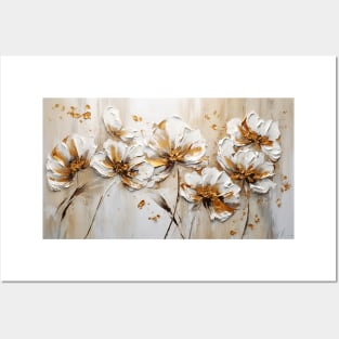 3D flowers - creamy and textured painting Posters and Art